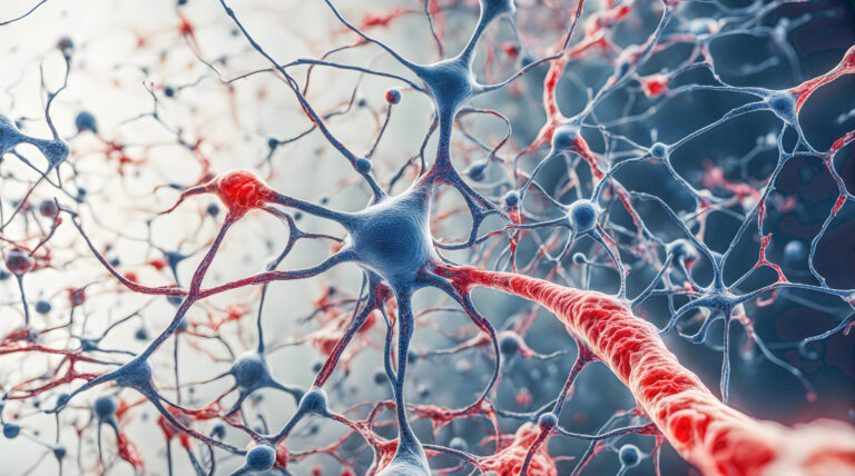 Microscopic of Neural network Brain cells