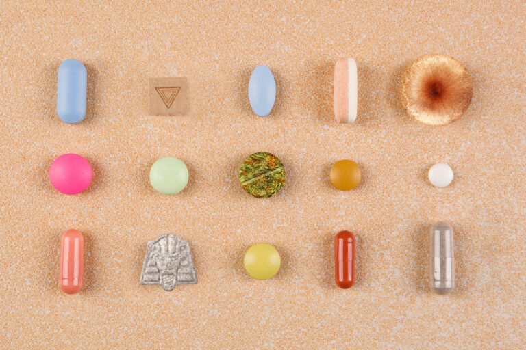 Medication collection. Various colorful drugs, pills and tablets